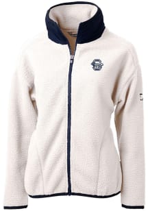 Cutter and Buck Penn State Nittany Lions Womens Navy Blue Cascade Eco Sherpa Long Sleeve Full Zip..