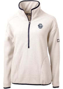 Cutter and Buck Penn State Nittany Lions Womens Grey Cascade Eco Sherpa Qtr Zip