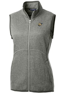 Cutter and Buck West Virginia Mountaineers Womens Grey Vault Mainsail Vest