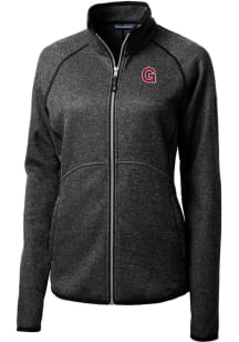 Cutter and Buck Gonzaga Bulldogs Womens Grey Vault Mainsail Light Weight Jacket