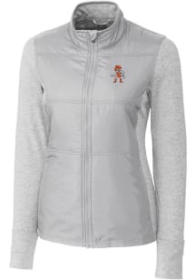 Cutter and Buck Oklahoma State Cowboys Womens Grey Wresting Pete Stealth Medium Weight Jacket