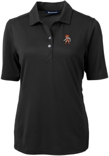 Cutter and Buck Oklahoma State Cowboys Womens Black Virtue Eco Pique Short Sleeve Polo Shirt