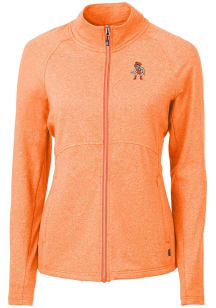 Cutter and Buck Oklahoma State Cowboys Womens Orange Wresting Pete Adapt Eco Knit Light Weight Jac..
