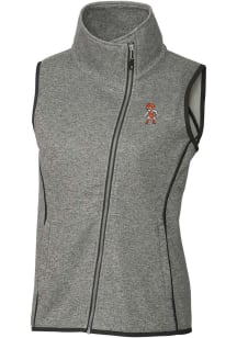 Cutter and Buck Oklahoma State Cowboys Womens Grey Wresting Pete Mainsail Asymmetrical Vest