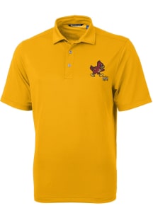 Cutter and Buck Iowa State Cyclones Mens Gold Virtue Short Sleeve Polo