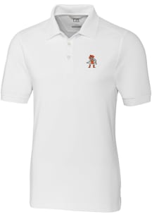 Cutter and Buck Oklahoma State Cowboys Mens White Advantage Short Sleeve Polo