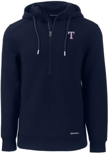 Cutter and Buck Texas Rangers Mens Navy Blue Roam Hood