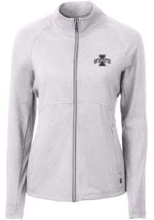 Cutter and Buck Iowa State Cyclones Womens Grey Adapt Heathered Full Zip Medium Weight Jacket