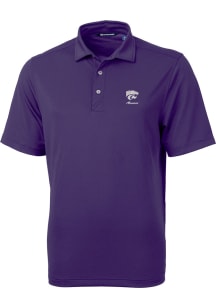 Cutter and Buck K-State Wildcats Mens Purple Virtue Short Sleeve Polo