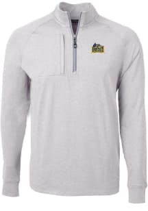 Cutter and Buck Drexel Dragons Mens Grey Adapt Eco Knit Big and Tall Qtr Zip
