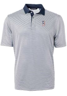 Cutter and Buck Boston Red Sox Navy Blue Virtue Eco Pique Micro Stripe Big and Tall Polo