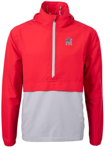 Cutter and Buck New York Yankees Mens Red Charter Eco Pullover Jackets