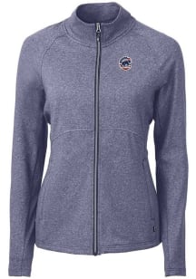 Cutter and Buck Chicago Cubs Womens Navy Blue Adapt Eco Knit Light Weight Jacket