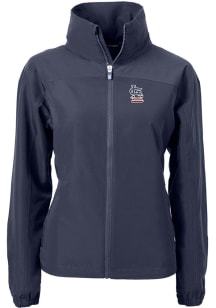 Cutter and Buck St Louis Cardinals Womens Navy Blue Charter Eco Light Weight Jacket