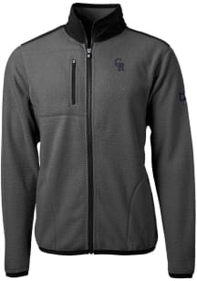 Cutter and Buck Colorado Rockies Mens Grey Cascade Eco Sherpa Light Weight Jacket