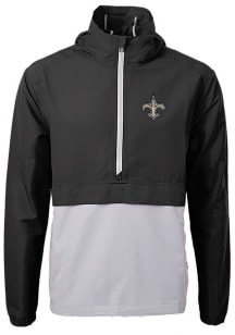 Cutter and Buck New Orleans Saints Mens Black Charter Pullover Jackets