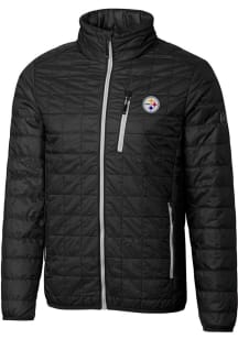 Cutter and Buck Pittsburgh Steelers Mens Black Rainier Medium Weight Jacket