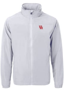 Cutter and Buck Houston Cougars Mens Grey Charter Eco Knit Big and Tall Light Weight Jacket