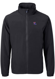 Cutter and Buck Louisiana Tech Bulldogs Mens Black Charter Eco Knit Big and Tall Light Weight Jack..