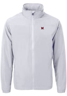 Cutter and Buck Miami RedHawks Mens Grey Charter Eco Knit Big and Tall Light Weight Jacket