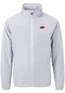 Cutter and Buck Oklahoma State Cowboys Mens Grey Charter Eco Knit Big and Tall Light Weight Jacket