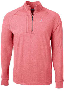 Cutter and Buck Alabama Crimson Tide Mens Red Adapt Eco Knit Long Sleeve Qtr Zip Pullover