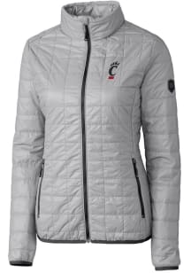 Cutter and Buck Cincinnati Bearcats Womens Grey Rainier PrimaLoft Puffer Filled Jacket