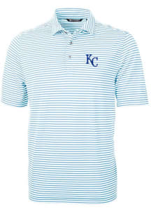 Cutter and Buck Kansas City Royals Mens Light Blue Virtue Short Sleeve Polo