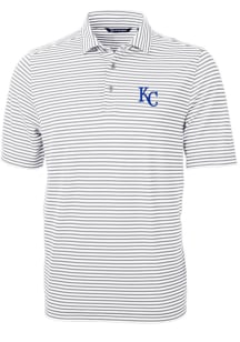 Cutter and Buck Kansas City Royals Mens Grey Virtue Design Short Sleeve Polo