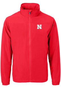 Cutter and Buck Nebraska Cornhuskers Mens Red Charter Eco Light Weight Jacket
