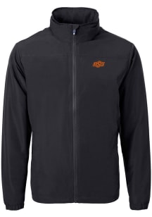 Cutter and Buck Oklahoma State Cowboys Mens Black Charter Eco Light Weight Jacket