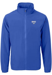 Cutter and Buck SMU Mustangs Mens Blue Charter Eco Light Weight Jacket
