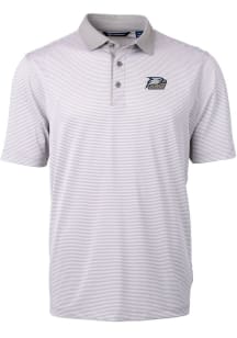 Cutter and Buck Georgia Southern Eagles Mens Grey Virtue Eco Pique Micro Stripe Short Sleeve Polo