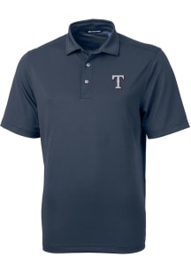 Cutter and Buck Texas Rangers Mens Navy Blue Virtue Short Sleeve Polo