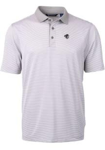 Cutter and Buck Seton Hall Pirates Mens Grey Virtue Eco Pique Micro Stripe Short Sleeve Polo