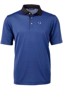 Cutter and Buck Seton Hall Pirates Mens Blue Virtue Eco Pique Micro Stripe Short Sleeve Polo