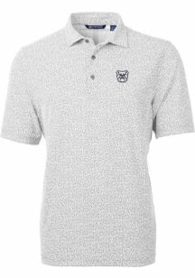 Cutter and Buck Butler Bulldogs Mens Grey Virtue Eco Pique Botanical Short Sleeve Polo