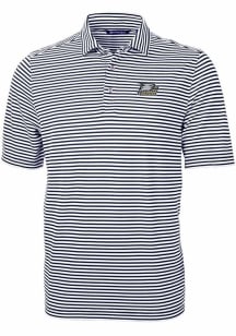 Cutter and Buck Georgia Southern Eagles Mens Navy Blue Virtue Eco Pique Stripe Short Sleeve Polo