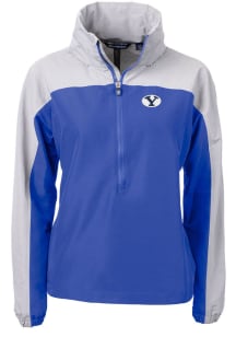 Cutter and Buck BYU Cougars Womens Blue Charter Eco Pullover