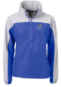 Cutter and Buck Kansas Jayhawks Womens Blue Charter Eco Pullover