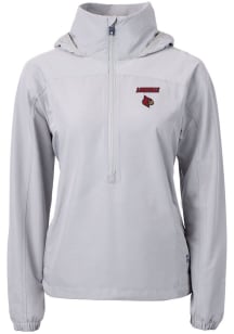 Cutter and Buck Louisville Cardinals Womens Grey Charter Eco Pullover