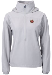 Cutter and Buck Maryland Terrapins Womens Grey Charter Eco Pullover
