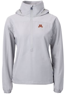 Cutter and Buck Minnesota Golden Gophers Womens Grey Charter Eco Pullover