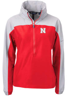 Cutter and Buck Nebraska Cornhuskers Womens Red Charter Eco Pullover