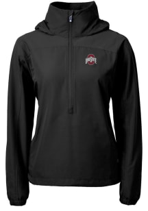 Cutter and Buck Ohio State Buckeyes Womens Black Charter Eco Pullover