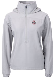 Cutter and Buck Ohio State Buckeyes Womens Grey Charter Eco Pullover