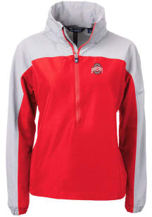 Cutter and Buck Ohio State Buckeyes Womens Red Charter Eco Pullover