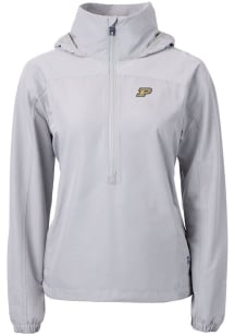 Cutter and Buck Purdue Boilermakers Womens Grey Charter Eco Pullover