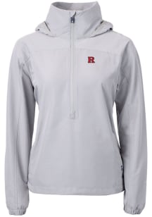 Cutter and Buck Rutgers Scarlet Knights Womens Grey Charter Eco Pullover