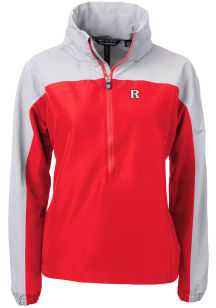 Cutter and Buck Rutgers Scarlet Knights Womens Red Charter Eco Pullover